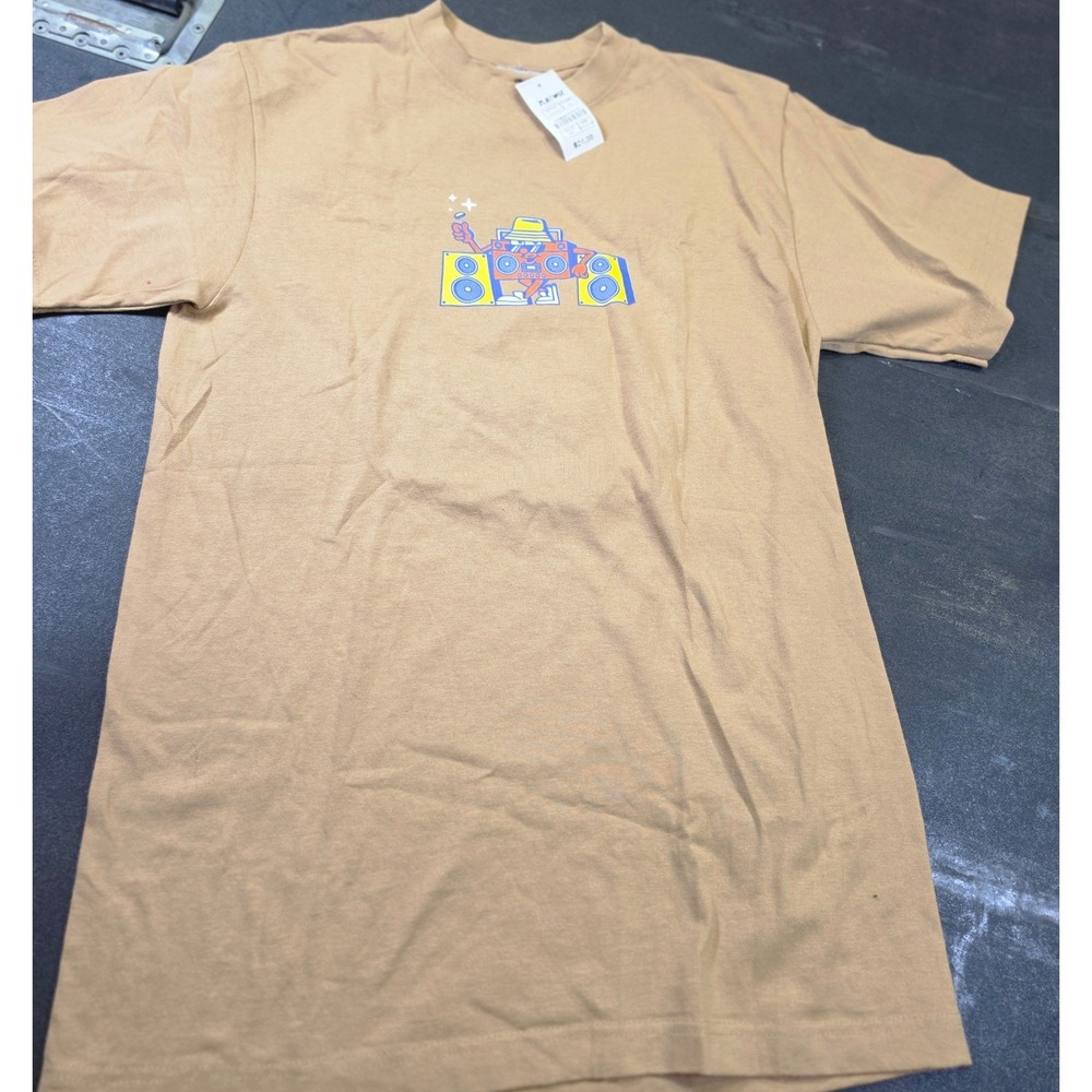 Empyre Mens Tan Boombox Graphic T-Shirt Medium NWT Streetwear Zumiez